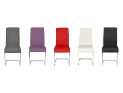 Vente-unique Stoel-Set Van 4 Stoelen Lirica - Grijs Kunstleer