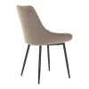 Vente-unique Stoel-Set Van 2 Stoelen Masurie - Fluweel - Taupe