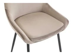Vente-unique Stoel-Set Van 2 Stoelen Masurie - Fluweel - Taupe