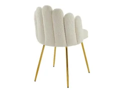 PASCAL MORABITO Stoel-Set Van 2 Stoelen Van Bouclestof En Goudkleurig Metaal - Cremewit - Altinam Van