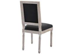 Vente-unique Stoel-Set Van 2 Stoelen Van Stof En Heveahout - Zwart - Amboisette