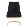PASCAL MORABITO Stoel-Set Van 2 Stoelen Van Velours En Goudkleurig Roestvrij Staal - Zwart - Porilaso Van