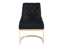 PASCAL MORABITO Stoel-Set Van 2 Stoelen Van Velours En Goudkleurig Roestvrij Staal - Zwart - Porilaso Van