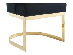 PASCAL MORABITO Stoel-Set Van 2 Stoelen Van Velours En Goudkleurig Roestvrij Staal - Zwart - Porilaso Van
