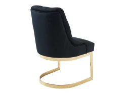 PASCAL MORABITO Stoel-Set Van 2 Stoelen Van Velours En Goudkleurig Roestvrij Staal - Zwart - Porilaso Van