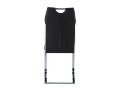 Vente-unique Stoel-Set Van 4 Stoelen Winch - Zwart / Wit Kunstleer - Poten Van Chroom Metaal