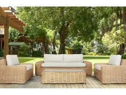 MYLIA Loungeset-Set Van 2 Tuinstoelen Obidos Van Gevlochten Hars