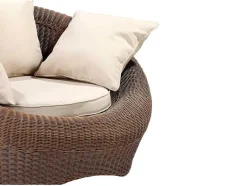 MYLIA Loungeset-Set Van 2 Tuinstoelen Van Karamelkleurig Gevlochten Hars - Whiteheaven
