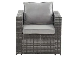 MYLIA Loungeset-Set Van 2 Tuinstoelen Van Geweven Hars - Grijs - Anori
