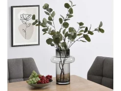 OZAIA Decoratieobject Voor Binnen-Set Van 2 Vazen Van Getint Glas - D25 X H30 Cm - Glas - Gerookt Grijs - Valoit