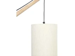 OZAIA Wandlamp-Set Van 2 Wandlampen Met Scandinavische Stijl - D35 X H48 Cm - Hout En Stof - Naturel En Beige - Paliana