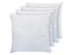 DREAMEA Hoofdkussen-Set Van 4 Zachte Hoofdkussens 60 X 60 Cm - 400 Gr - Wit - Torivia