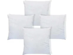 DREAMEA Hoofdkussen-Set Van 4 Zachte Hoofdkussens 60 X 60 Cm - 400 Gr - Wit - Torivia