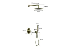 Shower & Design Douchekolom-Set Van Inbouwdouche Met Mechanische Mengkraan - Mat Zwart - Tamise