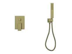 Shower & Design Douchekolom-Set Van Inbouwdouche Met Mechanische Mengkraan - Goud Met Satijnafwerking - Tocantis