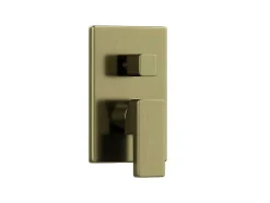 Shower & Design Douchekolom-Set Van Inbouwdouche Met Mechanische Mengkraan - Goud Met Satijnafwerking - Tocantis