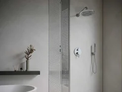 Shower & Design Douchekolom-Set Van Inbouwdouche Met Mechanische Mengkraan - Geborsteld Nikkelkleurig - Tamise