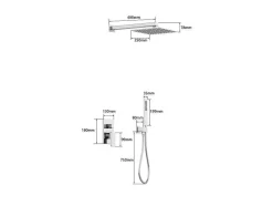 Shower & Design Douchekolom-Set Van Inbouwdouche Met Mechanische Mengkraan - Geborsteld Nikkelkleurig - Tocantis