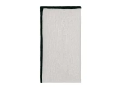 OZAIA Textiel Voor Eettafel-Set Van Tafellaken + 4 Servetten Van Linnen En Katoen - Zwarte Rand - Taupegrijs - 170 X 170 Cm - Borina