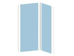 Shower & Design Douchewandpaneel-Set Van Twee Douchewandpanelen Inclusief Profielen- L90Cm X L120Cm X H210 Cm
