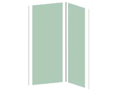 Shower & Design Douchewandpaneel-Set Van Twee Douchewandpanelen Inclusief Profielen - 2X L90Cm X H210 Cm