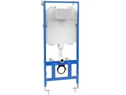 Vente-unique Hangend Toilet-Set Voor Hang-Wc Van Mat Zwart Keramiek Met Optie Voorwandsysteem En Ronde Bedieningsplaat - Clemona