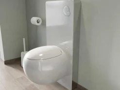 Vente-unique Hangend Toilet-Set Voor Hang-Wc Van Wit Keramiek Met Decoratief Voorwandsysteem - Huro Ii