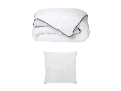 DREAMEA Dekbed-Set Zijdezacht Dekbed 140 X 200 Cm + 1 Hoofdkussens 60 X 60 Cm - Wit - Biesya