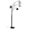 OZAIA Staande Lamp-Sfeerlamp Met 5 Lampen Kappen Varieta Van Metaal En Stof - H234 Cm