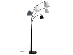 OZAIA Staande Lamp-Sfeerlamp Met 5 Lampen Kappen Varieta Van Metaal En Stof - H234 Cm
