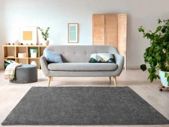 OZAIA Tapijt Hoogpolig-Shaggy Hoogpolig Tapijt - 160 X 230 Cm - Antraciet - Milinio