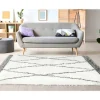 OZAIA Groot Tapijt-Shaggy Hoogpolig Tapijt Berberstijl Hania - Polyester - 160 X 230 Cm - Beige En Grijs