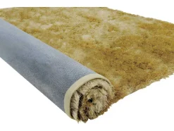 OZAIA Tapijt Hoogpolig-Shaggy Tapijt Glitter - 120 X 170 Cm - Goudkleurig