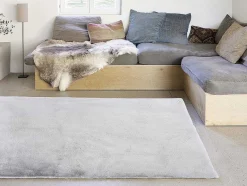 OZAIA Tapijt Hoogpolig-Shaggytapijt Met Bonteffect Bunny - 100% Polyester - 150 X 200 Cm - Grijs