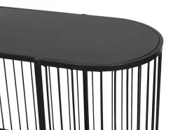 Vente-unique Sidetable-Sidetable Alexia - Metaal - 2 Planken - Zwart