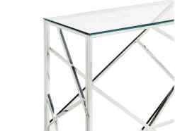 PASCAL MORABITO Sidetable-Sidetable Athena - Gehard Glas En Staal - Chroomkleurig - Van