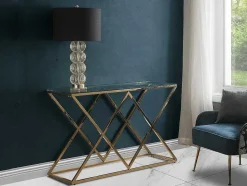 PASCAL MORABITO Sidetable-Sidetable Charlotte - Gehard Glas En Staal - Goudkleurig - Van