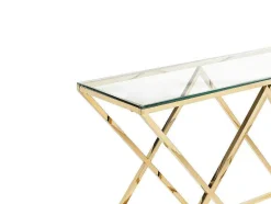 PASCAL MORABITO Sidetable-Sidetable Charlotte - Gehard Glas En Staal - Goudkleurig - Van