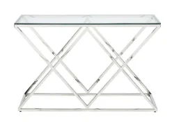 PASCAL MORABITO Sidetable-Sidetable Charlotte - Gehard Glas En Staal - Chroomkleurig - Van