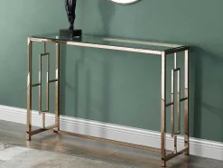 PASCAL MORABITO Sidetable-Sidetable Clotilde - Gehard Glas En Staal - Koperkleurig - Van