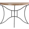 Vente-unique Sidetable-Sidetable In Mdf En Metaal - Houtlook En Zwart - Lolana