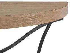 Vente-unique Sidetable-Sidetable In Mdf En Metaal - Houtlook En Zwart - Lolana