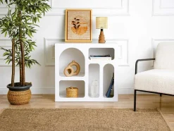 Vente-unique Sidetable-Sidetable Met 5 Nissen - Wit - Luela