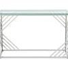 PASCAL MORABITO Sidetable-Sidetable Van Gehard Glas En Roestvrij Staal - Chroom - Simato - Van