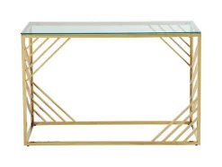 PASCAL MORABITO Sidetable-Sidetable Van Gehard Glas En Roestvrij Staal - Goud - Simato - Van