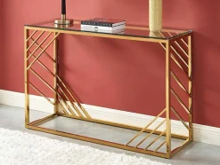 PASCAL MORABITO Sidetable-Sidetable Van Gehard Glas En Roestvrij Staal - Goud - Simato - Van