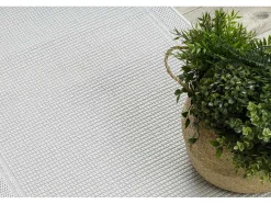RugsX Tapijt Voor Buiten-Sisal Tapijt, Loper Timo 5979 Buitenshuis Kader Wit 70X200 Cm