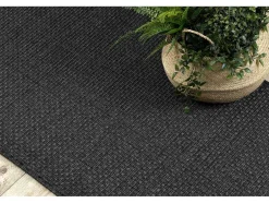 RugsX Tapijt Voor Buiten-Sisal Tapijt, Loper Timo 0000 Buitenshuis Zwart 70X300 Cm