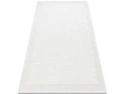 RugsX Tapijt Voor Buiten-Sisal Tapijt Timo 5979 Buitenshuis Kader Wit 60X100 Cm