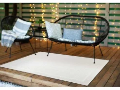RugsX Tapijt Voor Buiten-Sisal Tapijt Timo 5979 Buitenshuis Kader Wit 140X190 Cm
